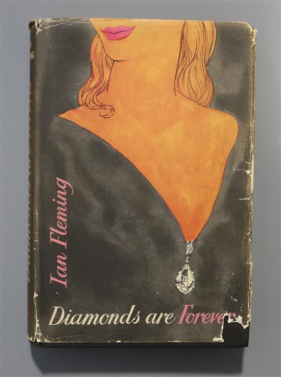 Fleming, Ian - Diamonds Are Forever, 1st edition (1st impression), (8), 11-257pp, dj, cr.8vo, Cape 1956, Gilber